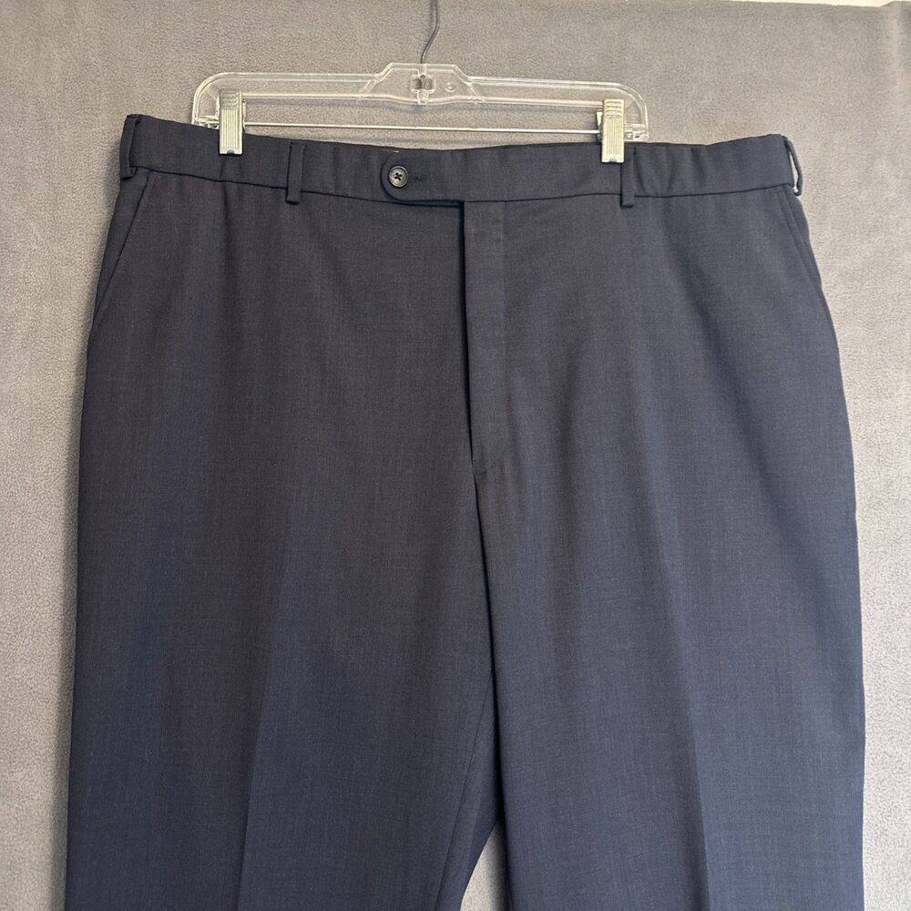 Ballin Dress Pants 100% Super 120s Wool Comfort-Eze Mens 40x27.5 Blue Flat Front - Picture 2 of 15